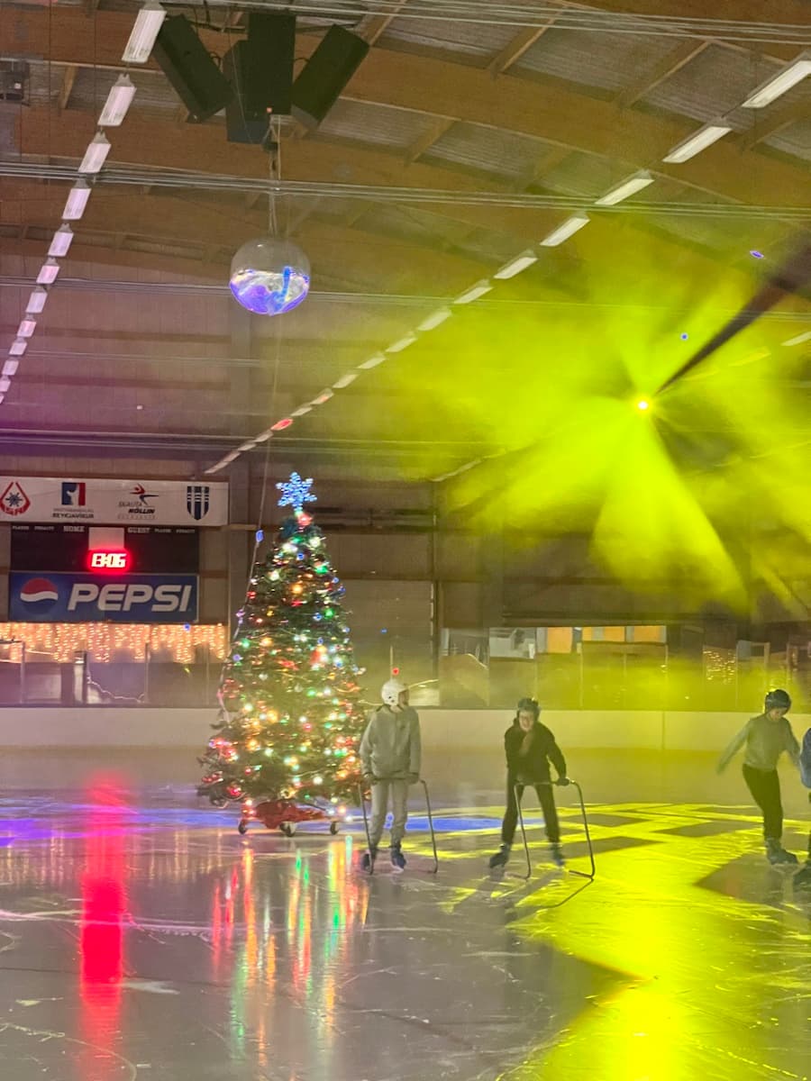 Ice skating with the family